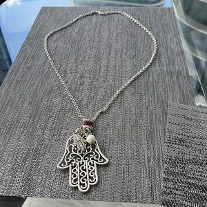 Silver Hamsa Necklace